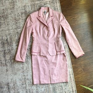 Vintage Laundry Tweed Pink Suit/Skirt Set